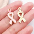 Pendentif ruban rose émaillé accessoires de fabrication de bijoux DIY pour collier. - Style de Nœud de Ruban et Cœur / 1 Pièce (24x10x3mm) / Rose