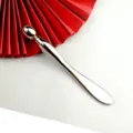 Metalen oogcrème massage stick gezichtsspatel schoonheidstool voor huidverzorging. - Druppel Oogcrème Stick / Zilver