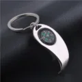 Portachiavi apribottiglie in metallo con bussola integrata, pratico accessorio. - Stile Bussola (GX-102)
