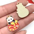2025 bonito estilo chino panda diy aleación esmalte joyería colgante collar llavero - Bolsa de la Suerte (21542)