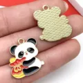 Dije Colgante Panda Esmalte Aleación DIY Año Nuevo Joyería Accesorios Llavero Manualidades - Bolsa de Dinero (21557)