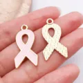Pendentif ruban émaillé rose charm pour bracelet DIY collier fabrication bijoux accessoires - Grand Ruban Noeud / 1 Pièce (29x15x1mm) / Rose