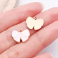 Pendentifs nœud émaillé rose et doré, accessoires en alliage métallique pour bijoux DIY. - Nœud / 1 Pièce (14x11mm) / Rose