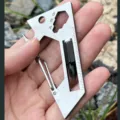Scheda tascabile multiutensile in acciaio inossidabile con apribottiglie e bit. - Scheda Multistrumento (Con Cacciavite)