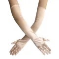 Damen lange Satin Handschuhe Opern Länge Vintage 1920er Braut Hochzeit Abend Party Kostüm - Über dem Ellbogen Lang (Mit Kartonverpackung) / Champagner