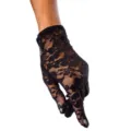 Schwarze kurze Spitzenhandschuhe für Damen, elegante Brauthandschuhe und Sonnenschutz. - Einheitsgröße / Schwarz