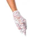 Weiße kurze Spitzenhandschuhe für Damen, elegante Brauthandschuhe und Sonnenschutz. - Einheitsgröße / Weiß