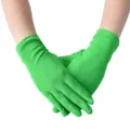 Damen kurze elastische Satin Handschuhe atmungsaktiv dunen Tanz Etikette Handschuhe - Einheitsgröße / Grün