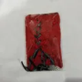 Rote Spitzen-Netzstrümpfe mit Pünktchen-Bändern sexy Reizwäsche in transparenter Verpackung - Einheitsgröße / Rote Spitze / schwarze Socken, einfache Verpackung