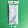 Damen weiße spitze halbfinger handschuhe fingerlose kurze sonnenschutz blumen spitzen ärmel - Halbfinger / Weiß (Einfache Packung 1139)