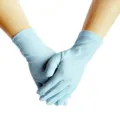 Damen Hellblaue Elastische Kurze Handschuhe Atmungsaktive Seide Etikette Tanz Handschuhe - Einheitsgröße / Hellblau
