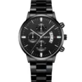 Orologio al quarzo da uomo in acciaio inossidabile nero con quadrante grande e data. - Stile 9