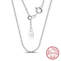 S925 Sterling Silber Kette 1.2mm Verstellbar Schiebeperle Elegantes Schmuck Accessoire - Länge 45cm Verstellbar / S925 Silber Platiniert