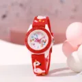 Orologio quarzo silicone fenicottero simpatico bambini con cinturino rosso regalo ideale - Taglia unica / Fenicottero rosso