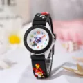 Orologio al quarzo per bambini con design moto, numeri chiari del quadrante per imparare l'ora. - Taglia unica / Stile Mot motocicletta Bianco e Nero (44)