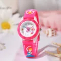 Orologio rosa in silicone per bambini con grazioso design da bambina e numeri chiari. - Ragazza di Balletto Rosa
