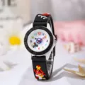 Orologio bambino alzo numeri colorati cinturino silicone nero bianco design motociclista - Prezzo Diretto di Fabbrica / Stile Pilota da Corsa / Bianco e nero