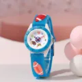 Orologio al quarzo in silicone per bambini con numeri colorati cinturino sport rugby blu. - Stile Rugby (21) / Blu