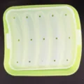 Groene 6-compartiment siliconen hotdogmal, flexibele DIY worstbakvorm met basis - Groen
