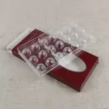 Transparante plastic chocolademal met 21 holtes voor DIY bakken, gelei en heerlijke pudding. - Gefacetteerde Sferische Chocoladevorm (YL-300)