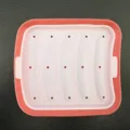 Siliconen worstenmal met 6 holtes hot dog maker DIY bakvorm in roze voor thuis keuken - Rood