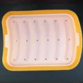 6-Holte Siliconen Worst Vorm Hot Dog Maker DIY Bakplaat Keuken Bak Gereedschap - Oranje
