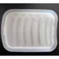 Siliconen Worstvorm 6 Holten Hotdog Maker met Deksel Doorschijnend Bakgereedschap Variant - Transparant