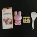 Set van konijn rijstbal mal cartoon kinderen bento sushi DIY bakvorm vierdelige set - Konijn Bento Doos