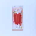 Fondant taart decoratie pen set, roller embossing mal, plastic suiker ambacht snijgereedschap. - Blisterverpakking / Rood