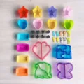 Siliconen bakvormpjes, schattige dieren fruitvorkjes en sandwich brood snijders set. - 34-delige Set