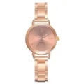 Elegante orologio da donna al quarzo in oro rosa con cinturino in metallo e quadrante chic. - Stile Solo Orologio / Oro rosa