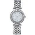 Montre quartz strass femme bracelet alliage argenté élégante brillante cristal idée cadeau - Style Montre Uniquement / Or rose