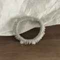Koreanischer Kristall-Satsha-Haargummi mit Perlen, elegantes Accessoire für Zöpfe und Dutt. - Grün