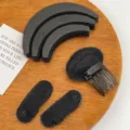 Schwarze Haarvolumen Polster und Kamm Clips Set für Ansatz Fülle und Haare Volumen. - 24# Schwarze Haarpads für Volumen (3-teiliges Set)