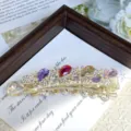 Crystal Butterfly Banana Hair Clip Clear PC Plastic Hair Claw Sparkle Rhinestone Barrette - Colorful Butterfly Style