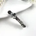Exquisite rhinestone and faux pearl hair clip detail, elegant duckbill clip for women. - Mini Bestsellers