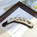Elegant rhinestone inlaid banana clip for women, exquisite hair claw and tail styling accessory. - Style B with Brown Base & Rhinestones