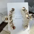 Clear crystal mini hair claw clip rhinestone small hair clamp for bangs and side hair styling - Butterfly Style / Butterfly Style in Champagne