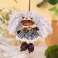 Handmade natural seed pod doll hanging pendant, creative decompression bag charm and wind chime. - Premium Hair Accessory 5