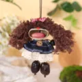 Handmade natural nut shell doll pendant cute creative bag charm wind chime decor detail view - Premium Hair Accessory 6