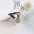 Pince a cheveux triangulaire exquise avec strass et fleurs pour coiffure elegante. - Pince à cheveux crabe fleur de bougainvillier gris transparent