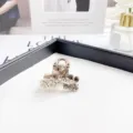 Pince à cheveux chic avec fleurs et strass, mini pince requin étincelante pour coiffure élégante. - Pince à cheveux crabe fleur en strass gris clair