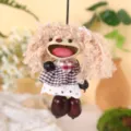 Handmade natural nut shell doll pendant cute hanging charm creative wind chime decor - Premium Hair Style 7