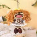 Natural handmade nut shell doll pendant cute creative bag charm healing wind chime ornament - Premium Hair Style 11