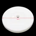 Vue détaillée de la base de ballon en plastique blanc de 20cm de diamètre, robuste et durable. - Base ronde / Pièce de 73g / Blanc