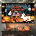Halloween Hintergrundtuch Haengende Dekoration Party Heimdekoration gruseliger 110x180cm - WSHB-04 Stil / 110x180cm