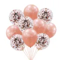 Set de globos de fiesta de cumpleaños 21 en oro rosa con bonitos globos de confeti. - Estilo Edad 21 / Paquete de 10