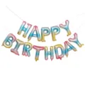 16-inch gradient letter foil balloons set for happy birthday party decoration supplies - Happy Birthday Letter Style
