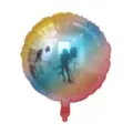 Gradient foil balloon for wedding birthday party decoration, shiny metallic round balloon 16 inch. - Round Style