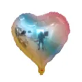 Gradient heart foil balloon 16 inch colorful helium balloon for wedding birthday party decor - Heart Style